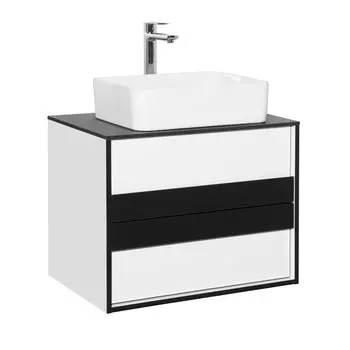 Тумба с раковиной Style Line Амстердам 70 со столешницей белый матовый, ЛС-000010041