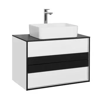 Тумба с раковиной Style Line Амстердам 80 со столешницей белый матовый, ЛС-000010042