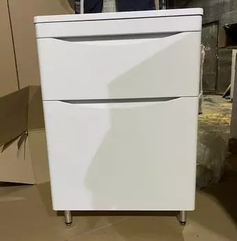 Тумба с раковиной Style Line Бергамо мини 70 см Plus СС-00002310 люкс антискрейтч белый