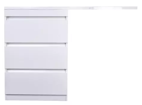 Тумба с раковиной Style Line Даллас 120 СС-00002272 напольная люкс в пленке белая 3 ящ