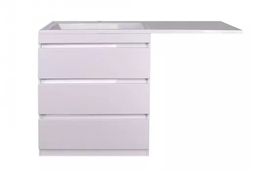 Тумба с раковиной Style Line Даллас 150 см СС-00002305 левая в пленке, белый