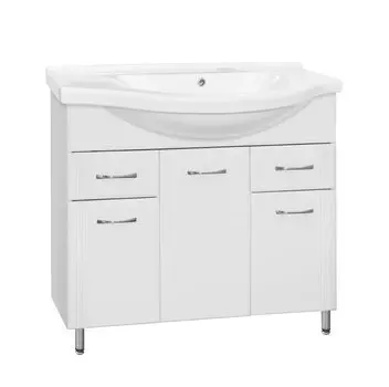 Тумба с раковиной Style Line Эко Стандарт №26 100 ЛС-00000240, белая