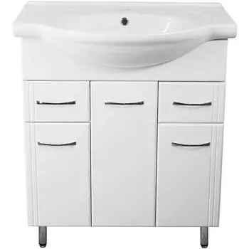Тумба с раковиной Style Line Эко Стандарт 75 см ЛС-00002286 белая