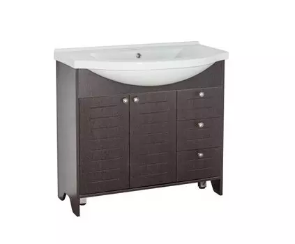 Тумба с раковиной Style Line Кантри 90 ЛС-00000463, венге