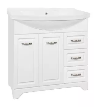 Тумба с раковиной Style Line Олеандр-2 90 Люкс ЛС-00000241, белая