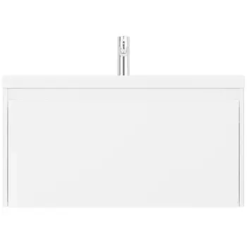 Тумба с раковиной Velvex tpKLA.90.1Y-616.216 подвесная, 1 ящик, белый глянцевый