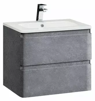 Тумба с раковиной Vincea Roberta 60 см подвесная, ящики soft close, Stone, VMC-1R600MS