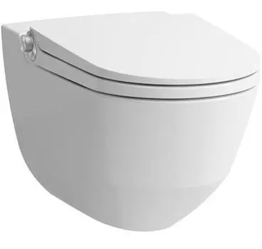 Унитаз-биде подвесной Laufen Cleanet Riva Rimless 8.2069.1.400.000.1 безободковый и крышкой-сиденьем микролифт