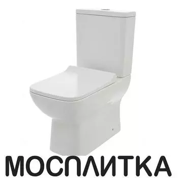 Унитаз-компакт безободковый AQUAme AQM1004 с крышкой-сиденьем микролифт, белый глянец