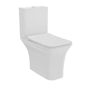 Унитаз-компакт безободковый Creto Cer C2 1002-002Cer-C2W с быстросъёмной крышкой-сиденьем микролифт Slim (арматура Geberit)