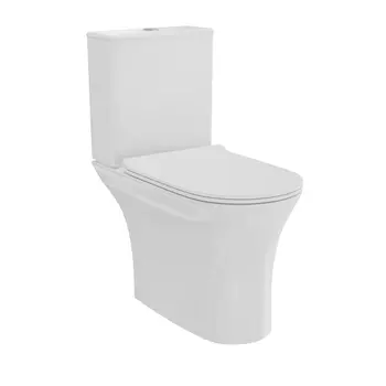 Унитаз-компакт безободковый Creto Cer C3 1003-002Cer-C3W с быстросъёмной крышкой-сиденьем микролифт Slim (арматура Geberit)