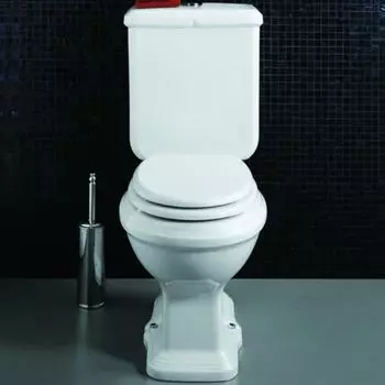 Унитаз-компакт Simas Arcade, фурнитура золото, белый