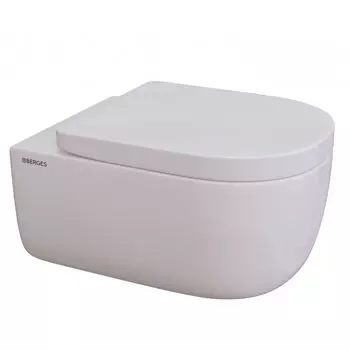 Унитаз подвесной Berges Ego XL 082124, безободковый с сиденьем микролифт