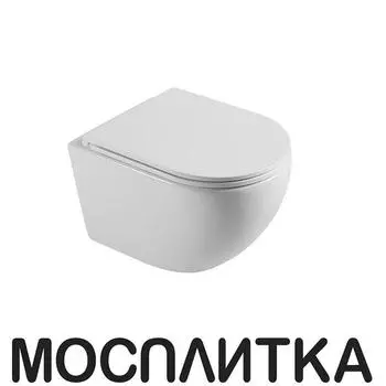 Унитаз подвесной безободковый Agger AT03100 с крышкой-сиденьем микролифт, белый