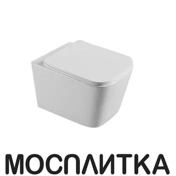 Унитаз подвесной безободковый Agger AT04100 с крышкой-сиденьем микролифт, белый