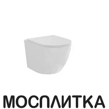 Унитаз подвесной безободковый Creto Cer C1 Plus 1001-002Cer-C1W/1 с крышкой-сиденьем микролифт