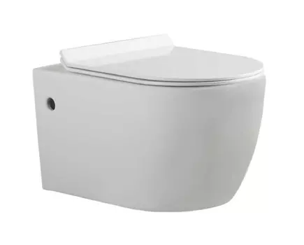 Унитаз подвесной Bravat Gina C21172UW-ENG безободковый с сиденьем микролифт