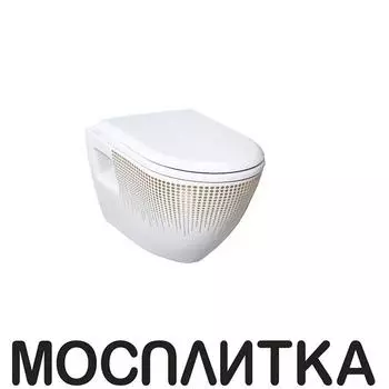 Унитаз подвесной Creavit Terra TP325-00CB00E-NA00 с функцией биде, золото круги