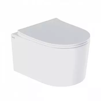 Унитаз подвесной Iddis Stone STORDSEi25 37 x 49 x 34 см безободковый с сиденьем Soft Close