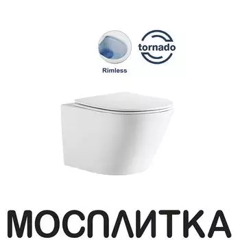 Унитаз подвесной Vincea One VT1-29 безободковый, цвет белый, ультратонкое soft-close сиденье