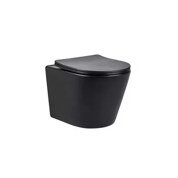 Унитаз подвесной Vincea Piatti VT1-11MB с сиденьем soft-close, черный матовый