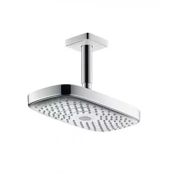 Верхний душ Hansgrohe Raindance Select E 300 2jet EcoSmart 26608400, хром / белый