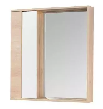 Зеркальный шкаф Aquaton Бостон 60, 1A240202BN010, LED-подсветка, дуб эврика, белый глянец