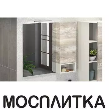 Зеркальный шкаф Comfortу Турин-90 дуб бежевый