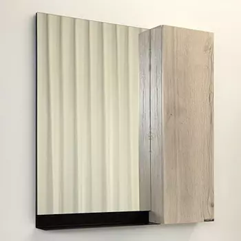 Зеркальный шкаф Comforty Бонн-75 00-00001950 дуб дымчатый