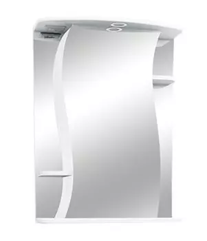 Зеркальный шкаф Merkana Лилия 55, 11886, с подсветкой и розеткой, белый