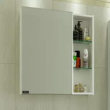 Зеркальный шкаф СаНта Дублин 65 см 123004 белый