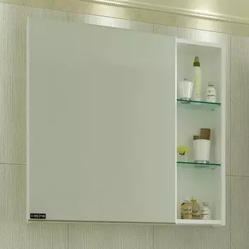 Зеркальный шкаф СаНта Дублин 75 см 123006 белый