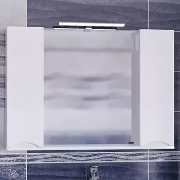 Зеркальный шкаф СаНта Сатурн 100 см 700276 белый с подсветкой