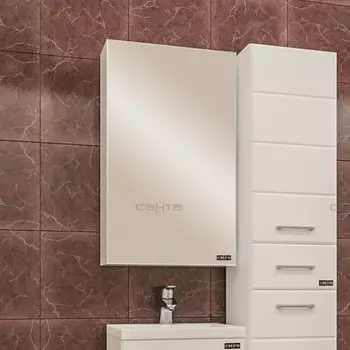 Зеркальный шкаф СаНта Стандарт 45 113001, цвет белый