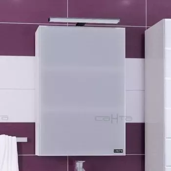 Зеркальный шкаф СаНта Стандарт 45 113014, цвет белый, с подсветкой