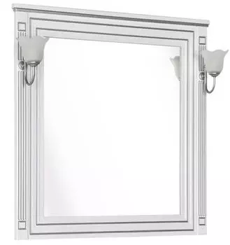 Зеркало Aquanet Паола 90 белое/серебро