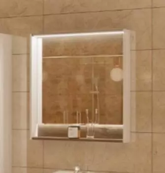 Зеркало Aquaton Капри 1A230402KPDB0 80 x 85 см настенное с подсветкой, цвет таксония темная