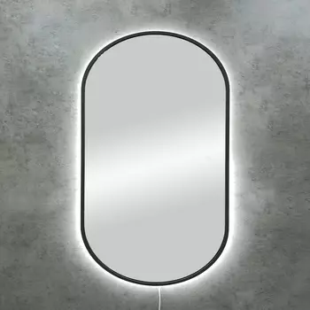 Зеркало Art&amp;Max Bari 70 см AM-Bar-700-1100-DS-F с подсветкой, графит матовый