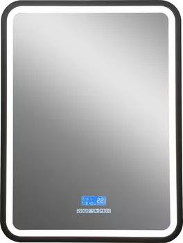 Зеркало Art&amp;Max Genova 60 см AM-Gen-600-800-S-F-MFP с подсветкой, черный