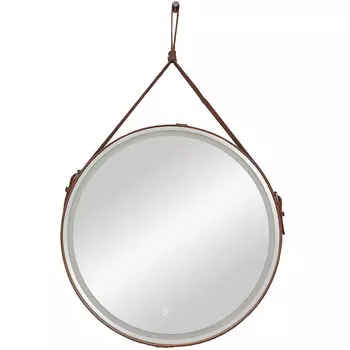 Зеркало Art&amp;Max Milan 80 см AM-Mil-800-DS-F-Brown с подсветкой, коричневый