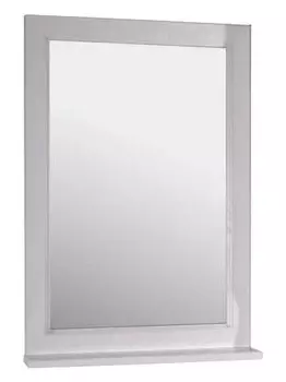 Зеркало ASB-Woodline Гранда 60 11483 белый (патина серебро)