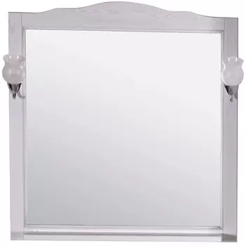 Зеркало ASB-Woodline Римини Nuovo 80 10180 белый (патина серебро)