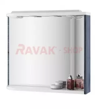 Зеркало с подвесной полкой Ravak M 960 R стрип оникс/белое X000000325