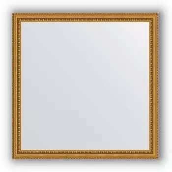 Зеркало в багетной раме Evoform Definite BY 1022 72 x 72 см, бусы золотые
