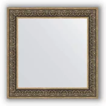 Зеркало в багетной раме Evoform Definite BY 3256 83 x 83 см, вензель серебряный