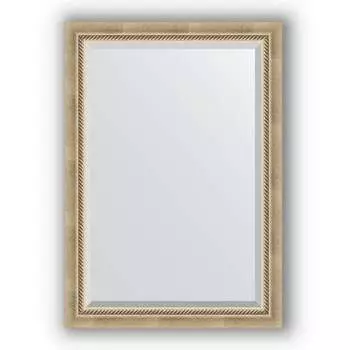 Зеркало в багетной раме Evoform Exclusive BY 1192 73 x 103 см, состаренное серебро с плетением