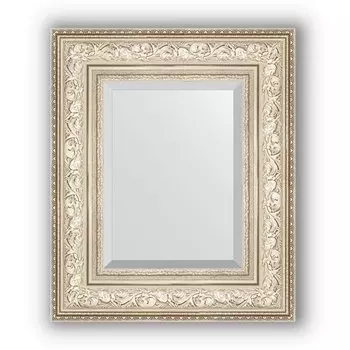 Зеркало в багетной раме Evoform Exclusive BY 3374 50 x 60 см, виньетка серебро