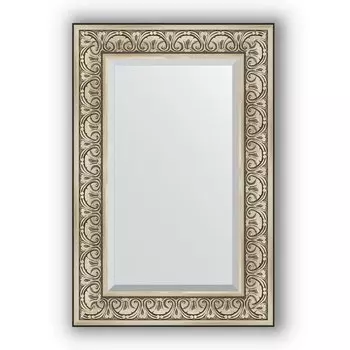 Зеркало в багетной раме Evoform Exclusive BY 3424 60 x 90 см, баРокко серебро