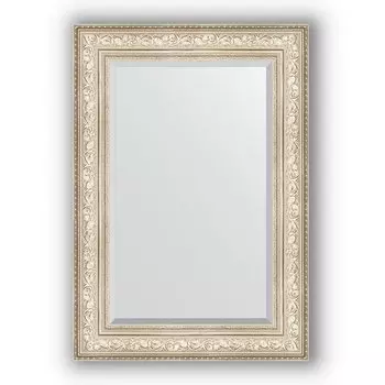 Зеркало в багетной раме Evoform Exclusive BY 3452 70 x 100 см, виньетка серебро