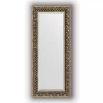 Зеркало в багетной раме Evoform Exclusive BY 3527 59 x 139 см, вензель серебряный